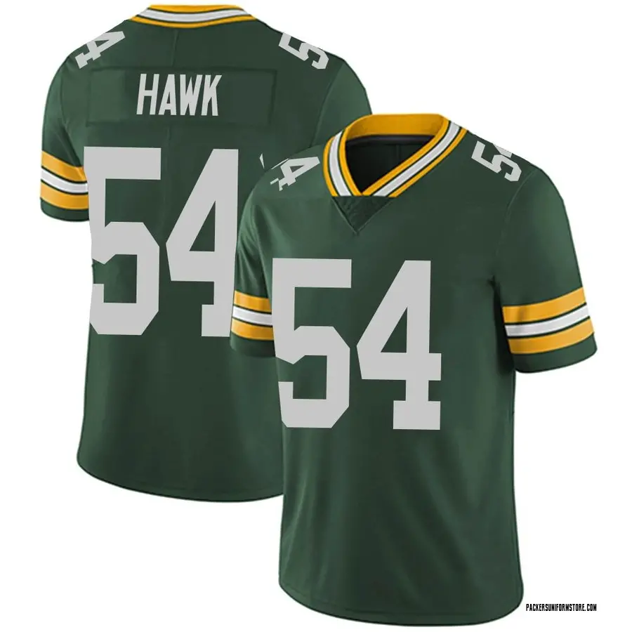 Nike A.J. Hawk Green Bay Packers Men's Limited Green Team Color Vapor Untouchable Jersey