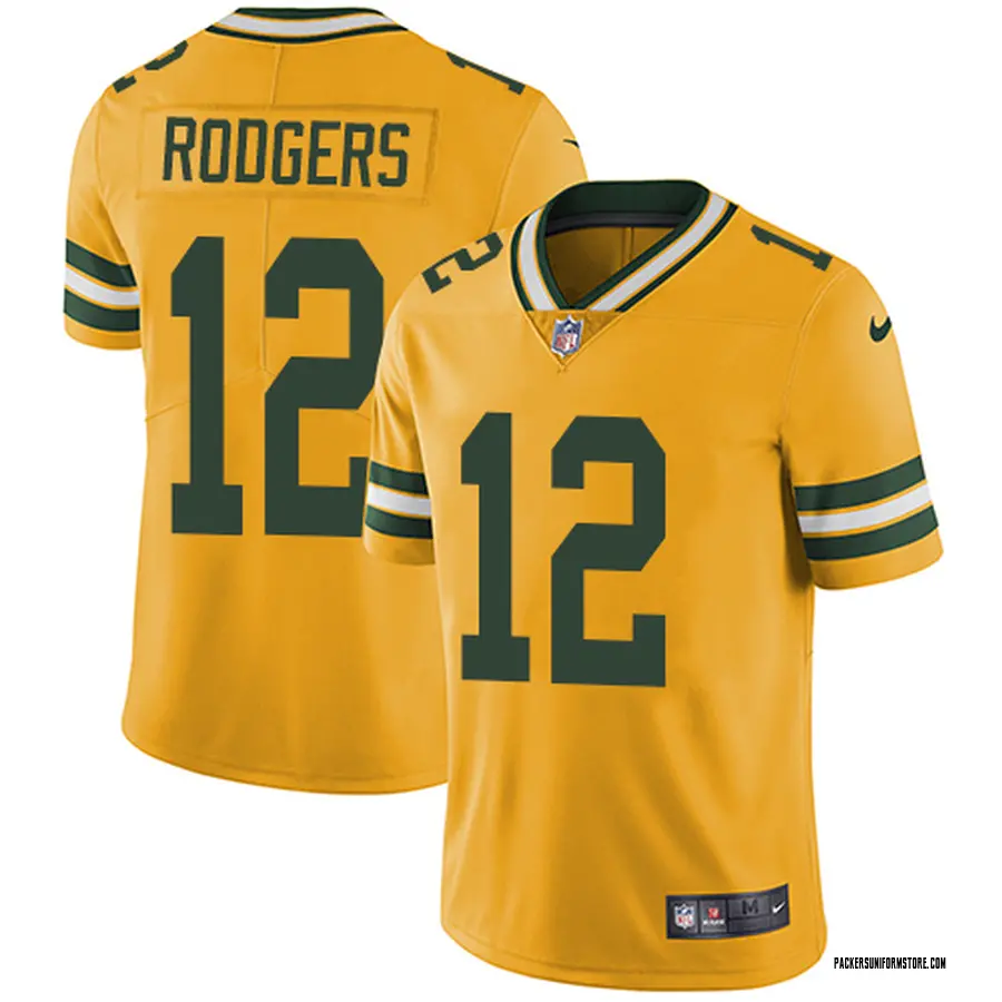 aaron rodgers color rush jersey