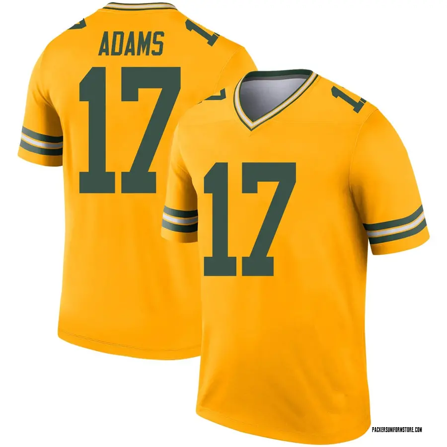 Nike Davante Adams Green Bay Packers Youth Legend Gold Inverted Jersey