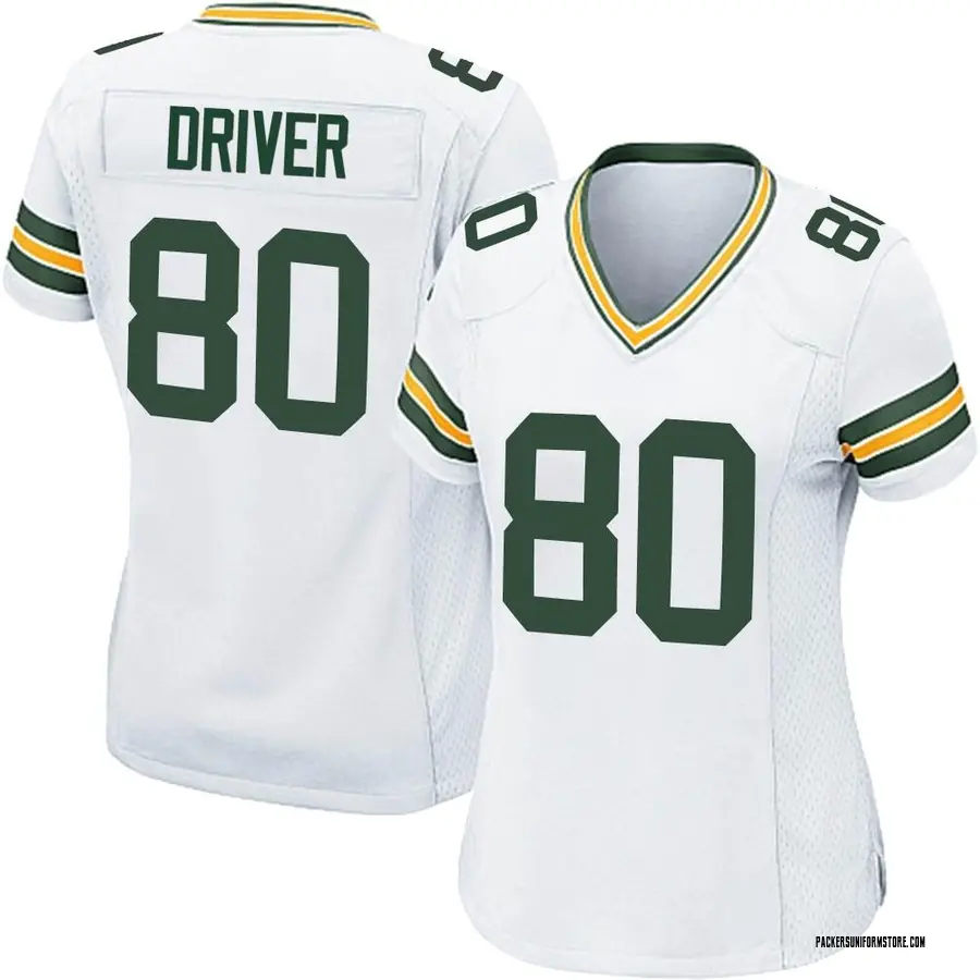 Nike Donald Driver Green Bay Packers Women's Game White Jersey