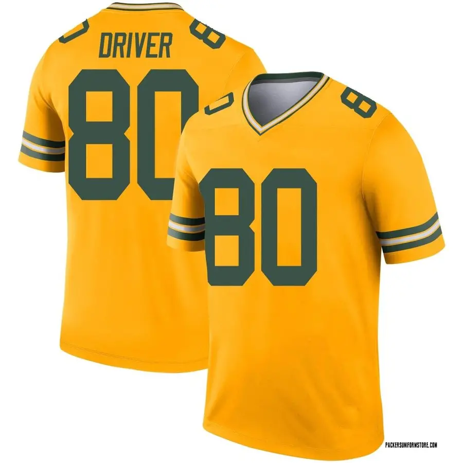 Nike Donald Driver Green Bay Packers Youth Legend Gold Inverted Jersey