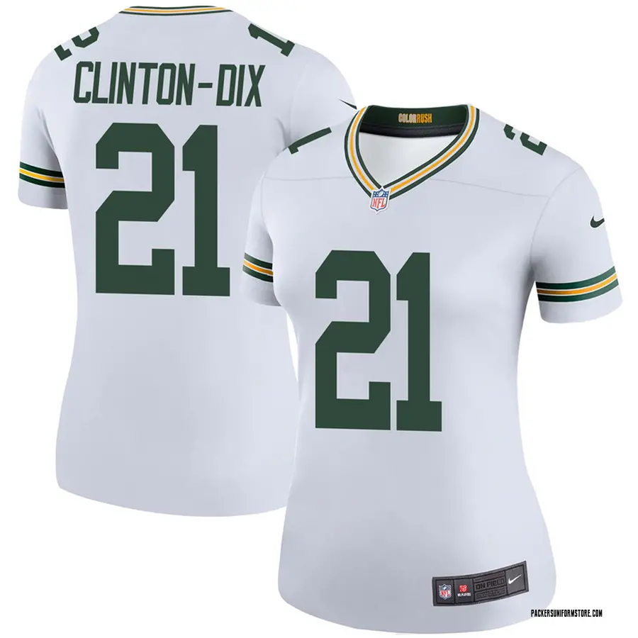 Green Bay Packers Women S Legend White 2 Color Rush Jersey